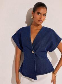 Blouse Cosmina Single-Breasted Batwing (L)