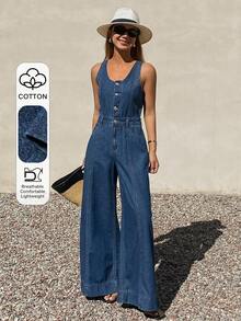 Jumpsuit Sleeveless Adjustable Strap (S)