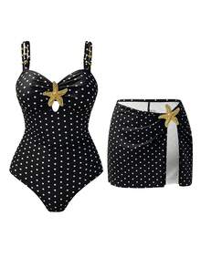 Swimsuit One-Piece Star Decor